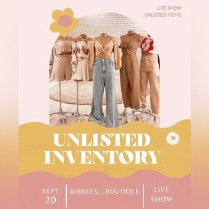 9/20 Live show unlisted inventory
